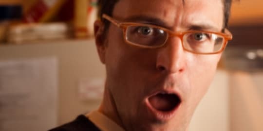 Man with look of disbelief