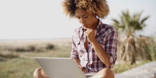 woman thinking about future