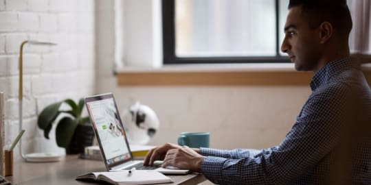 man at computer
