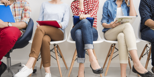 People waiting for jury duty