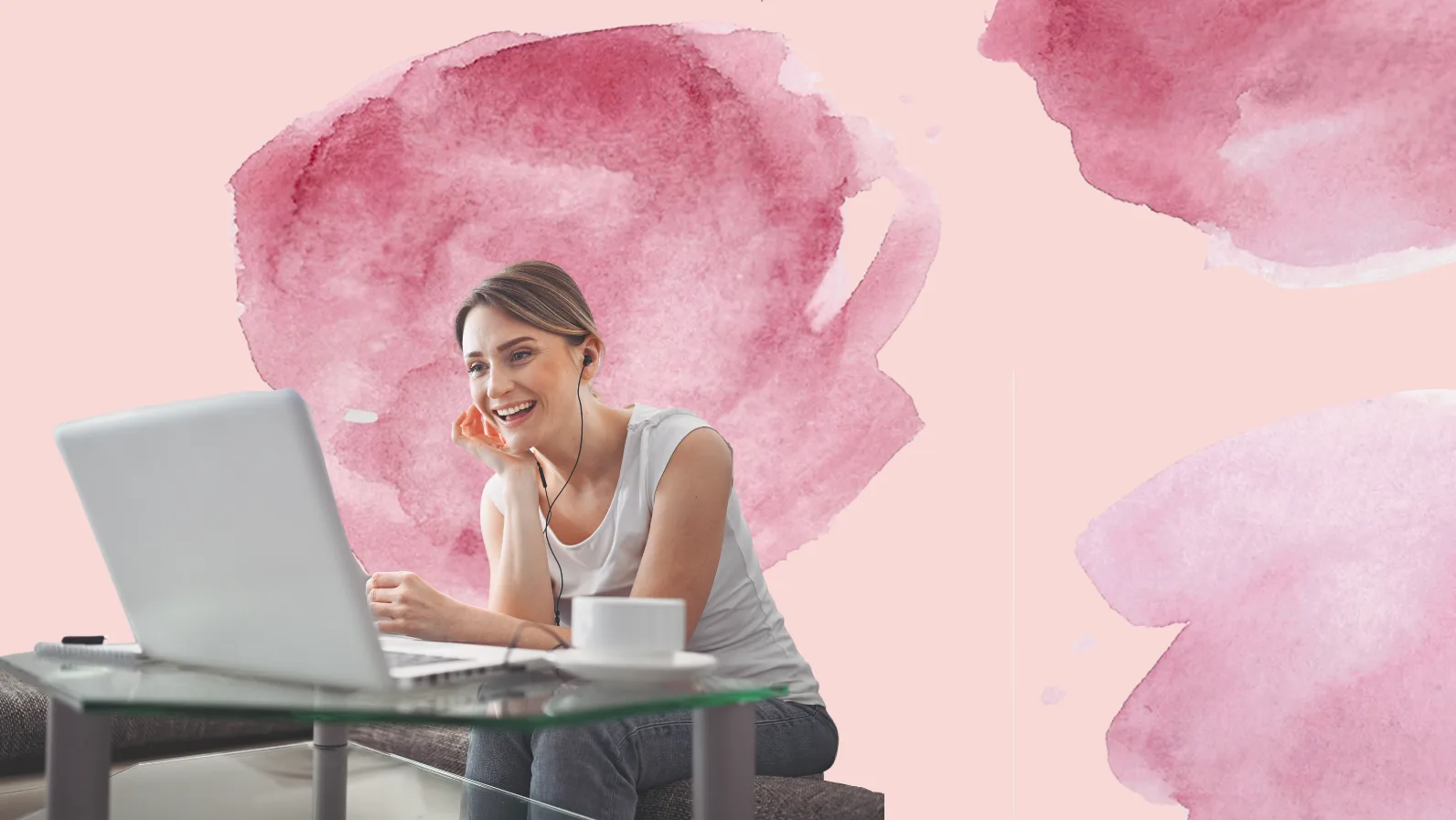 woman working remotely