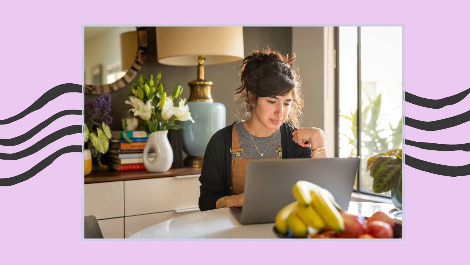 a woman on a laptop