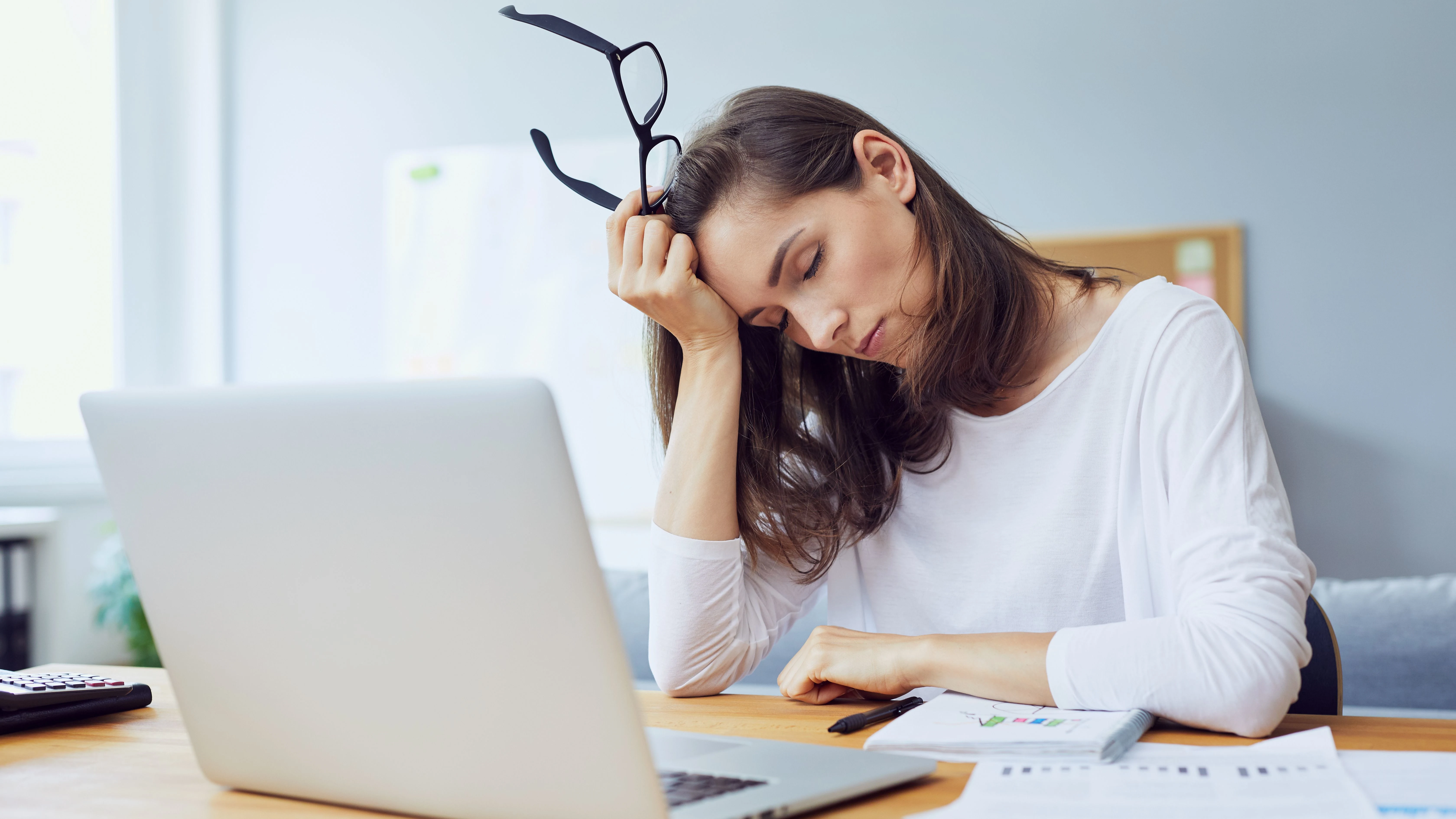 woman tired work