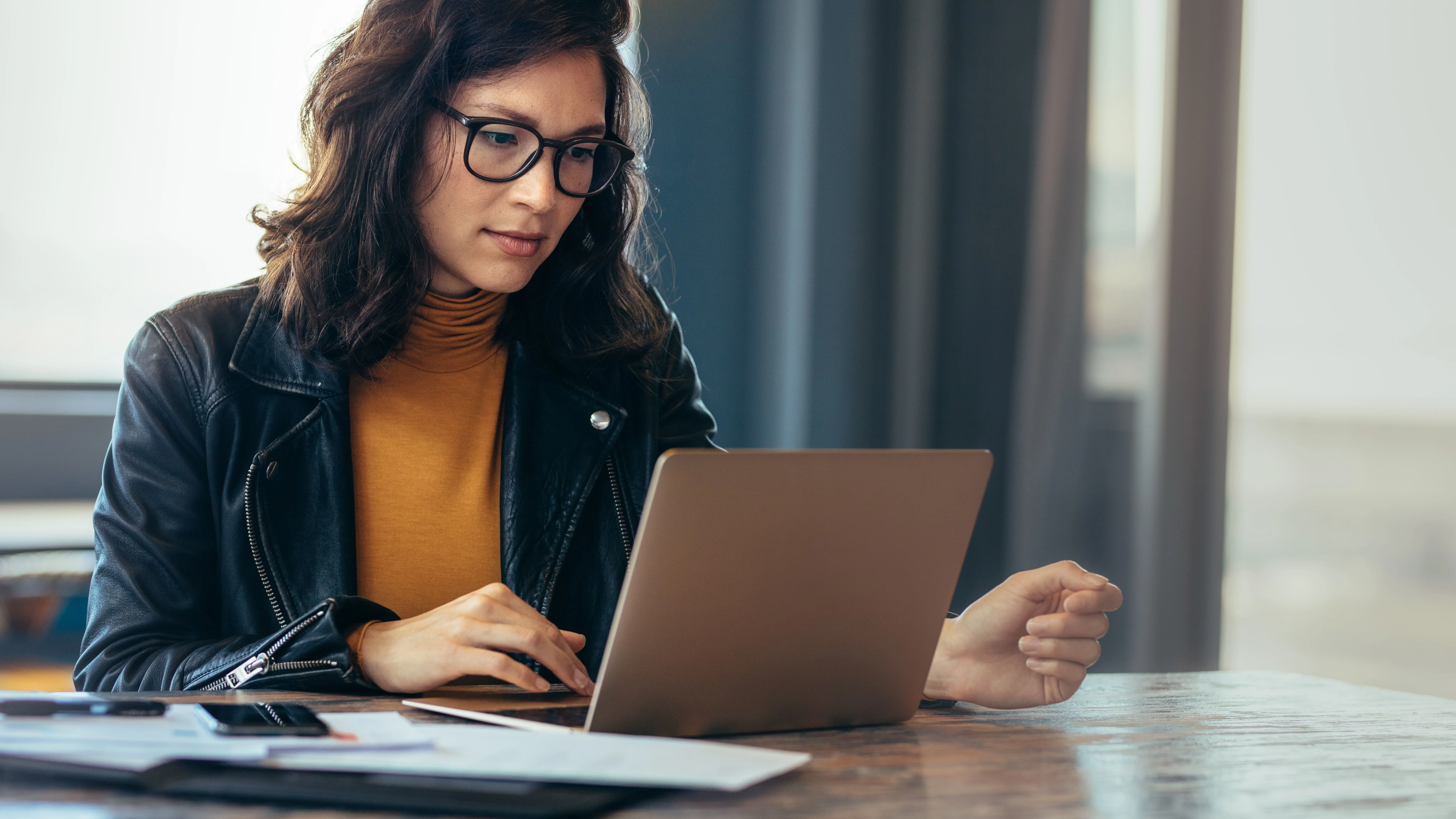 woman working
