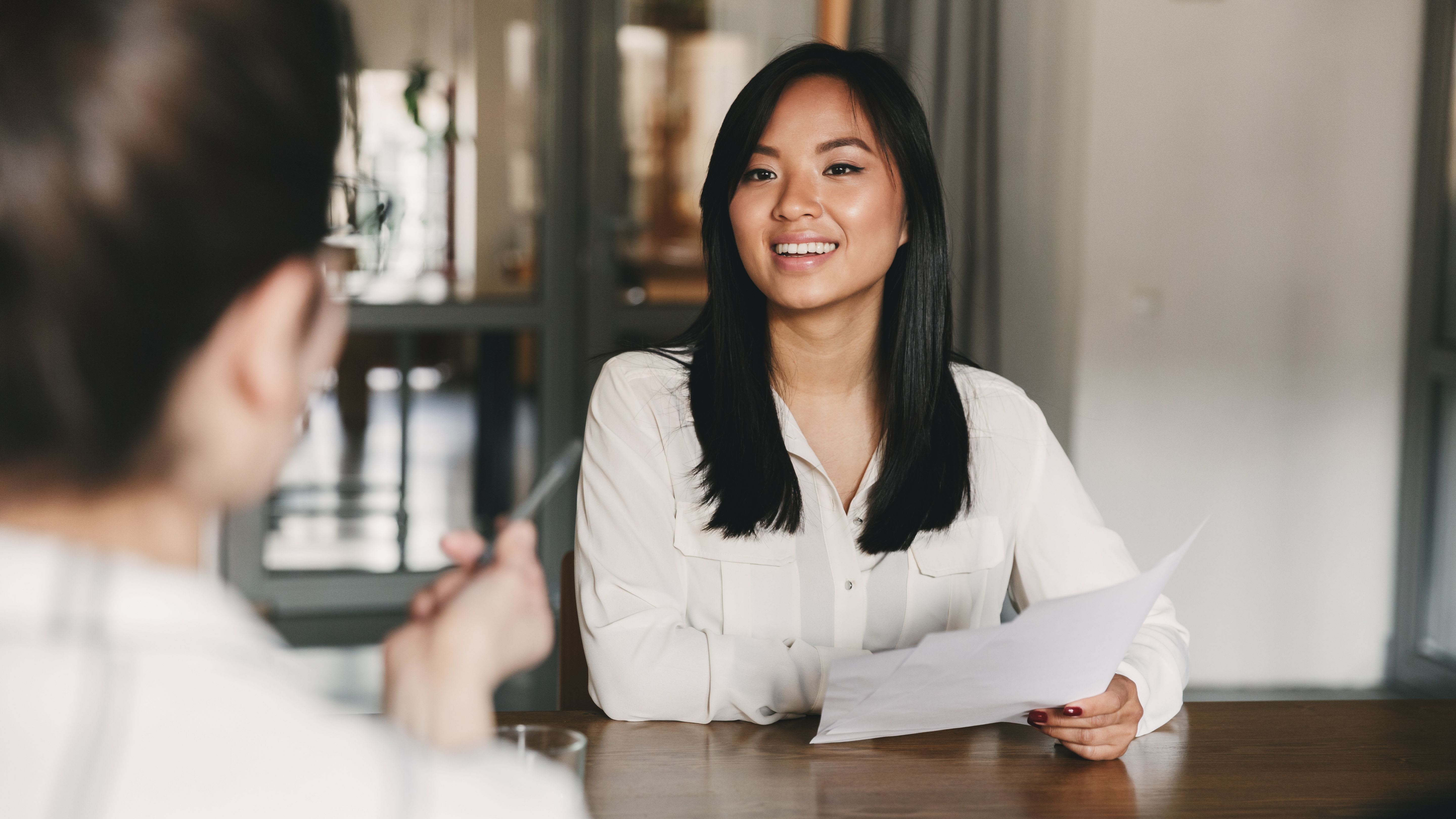 Woman in interview