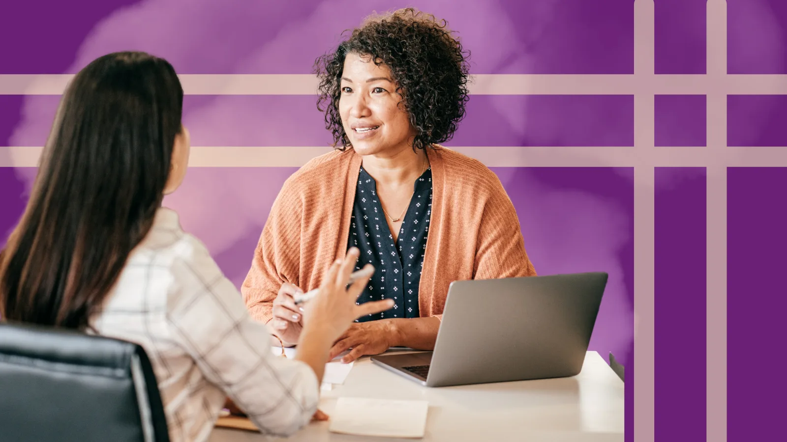 Image depicting an interview. Image courtesy of Canva/Fairygodboss Staff.