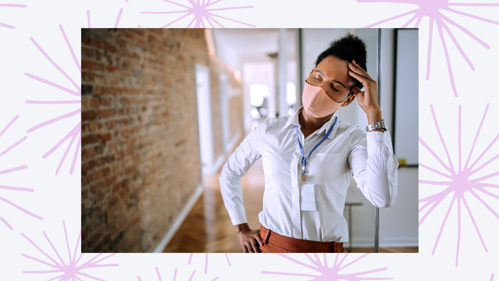 a woman stressed at work