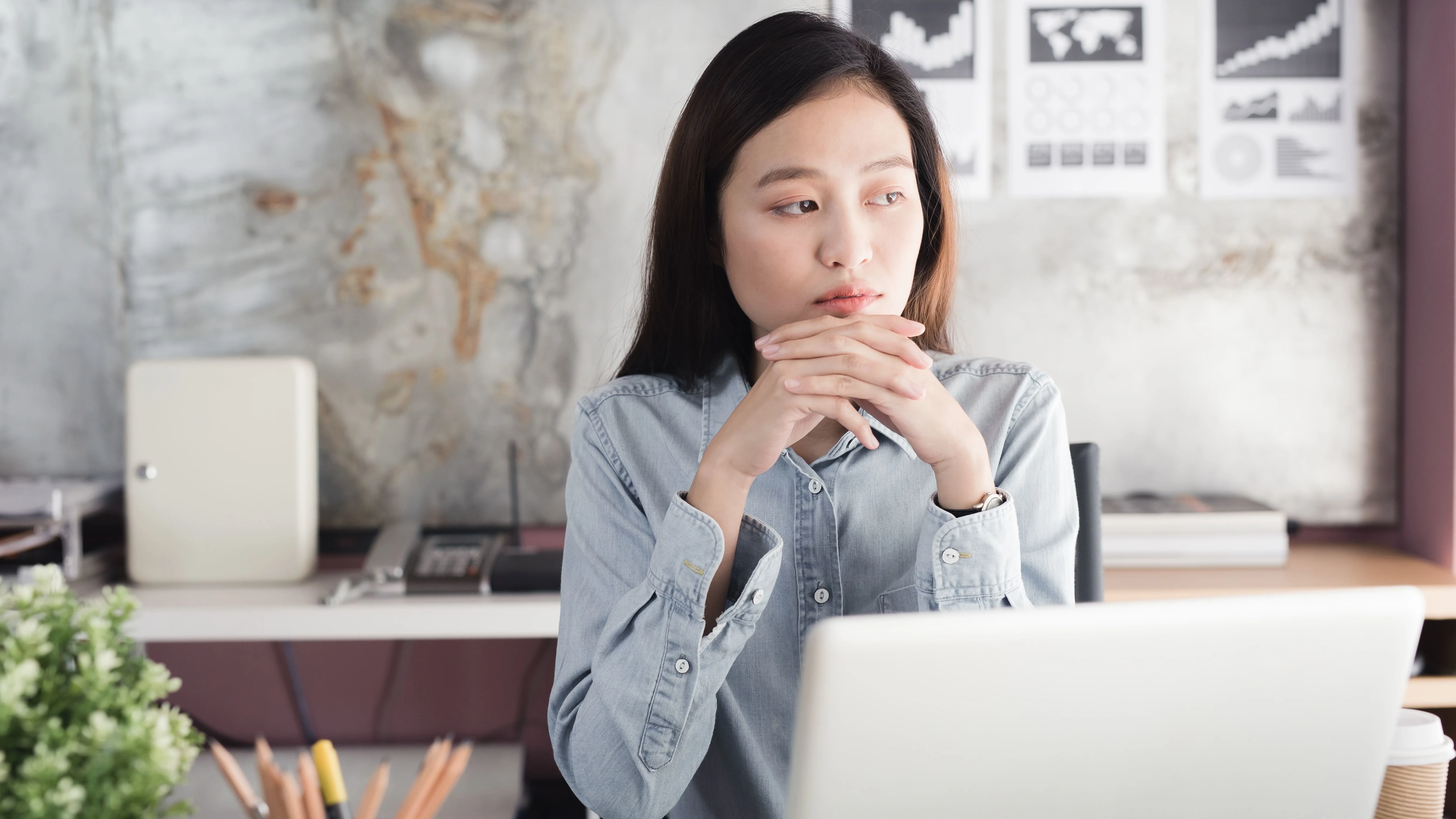 woman working