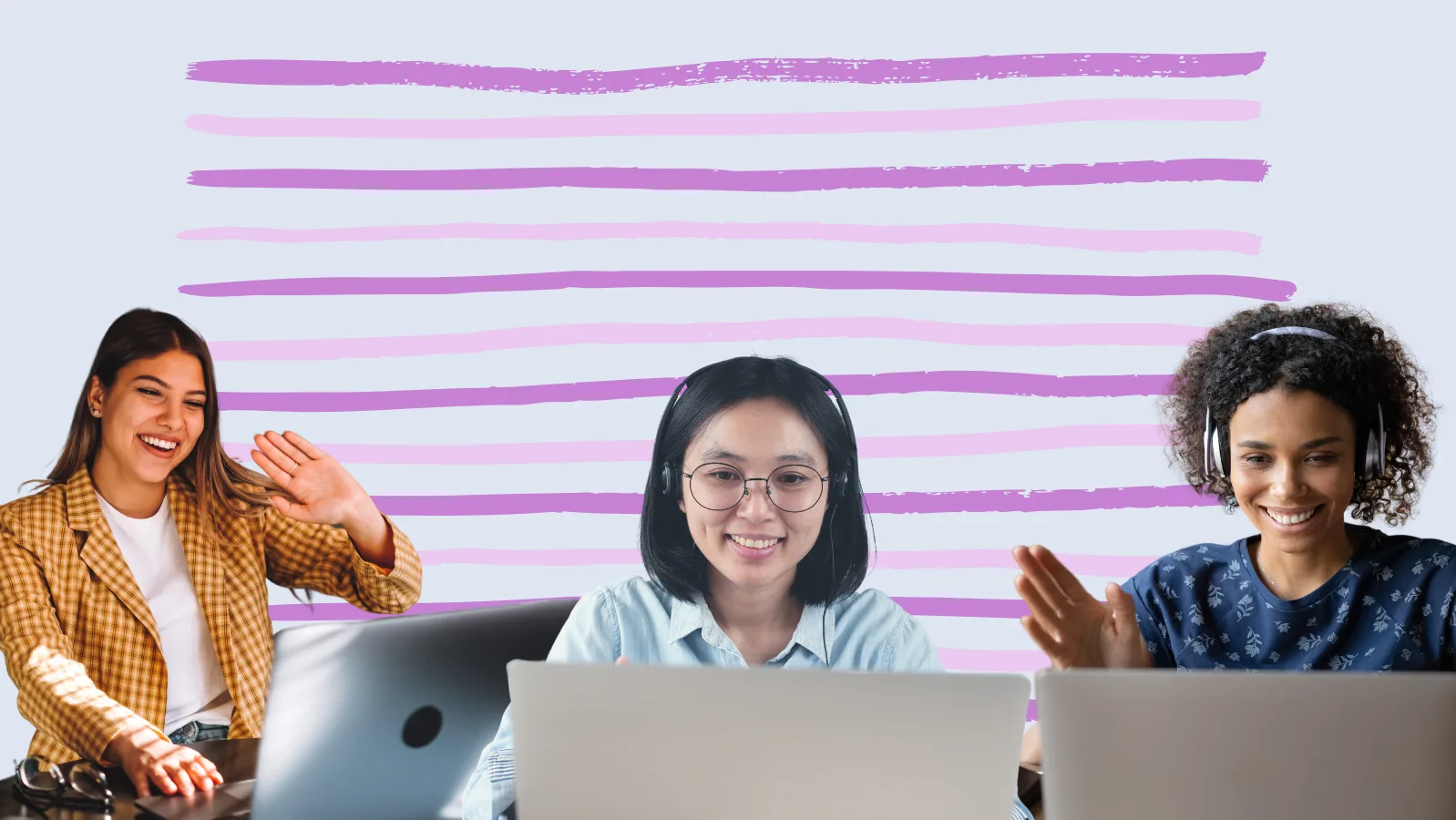 women in virtual meeting