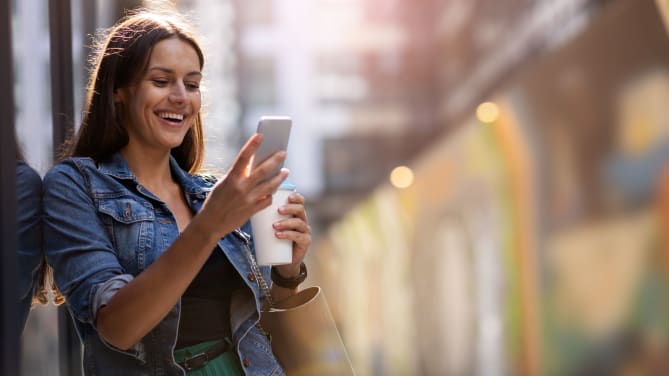 Woman on phone