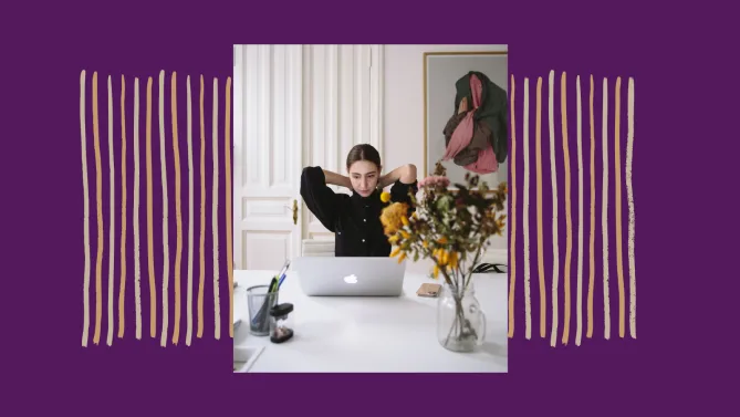 woman stressed at work
