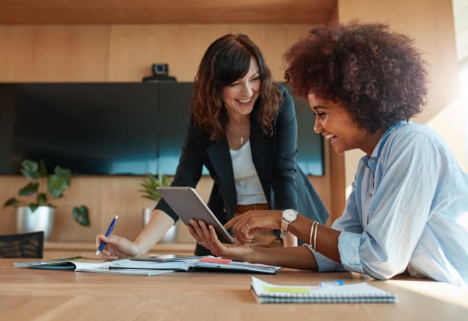 Women at computer