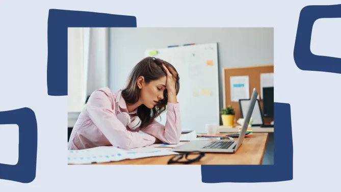 woman frustrated at work