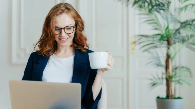 Women Reading Email