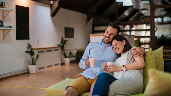 Couple at home