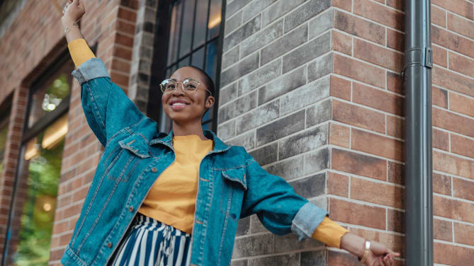 Woman Excited at Work
