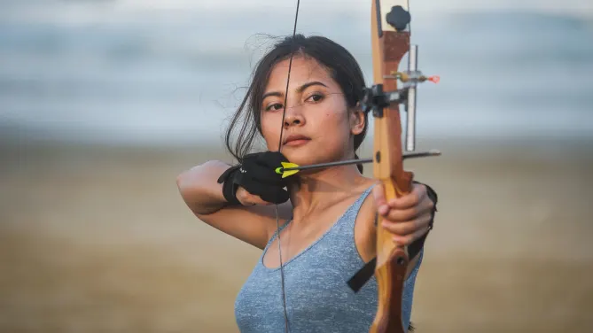 archer with bow and arrow