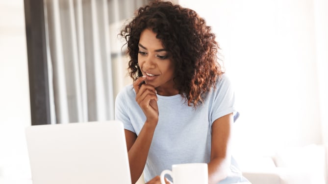woman typing
