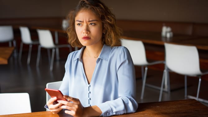 Unhappy woman