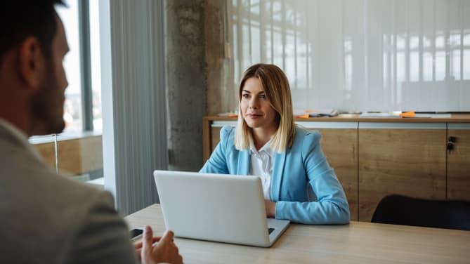 Woman in Interview