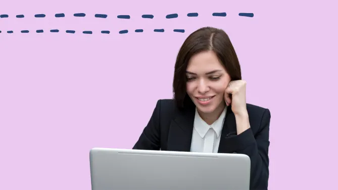 woman on her laptop