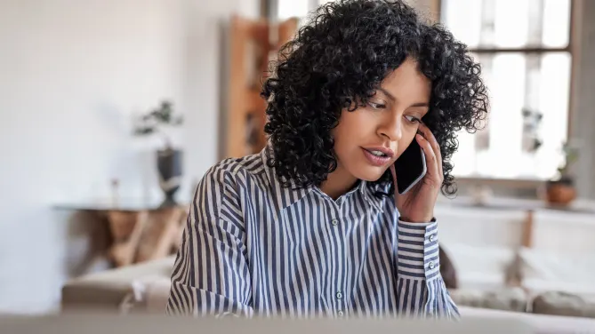 Woman on phone