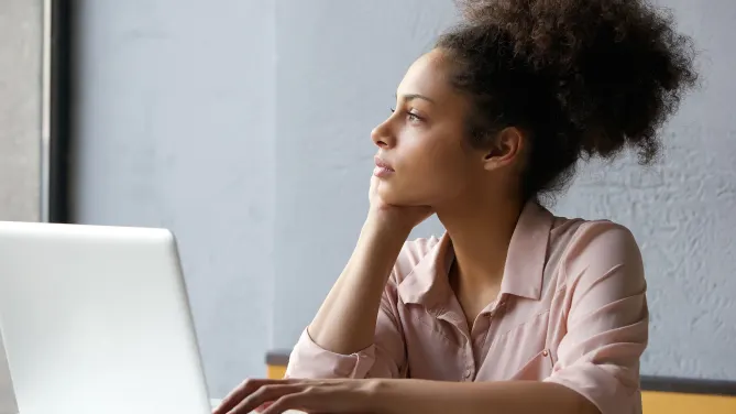 Woman thinking about filing a complaint