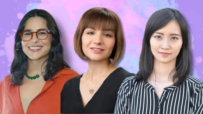 Natalia Lincoln, Elnaz Morad, and Carine Ye. Photos courtesy of TikTok.