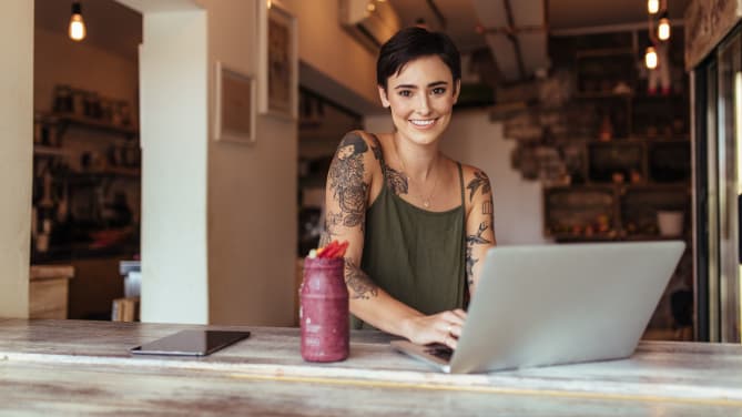 Woman with tattoo
