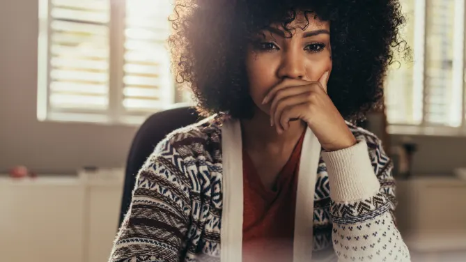 Woman thinking