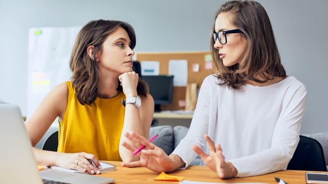 Women Talking at Work