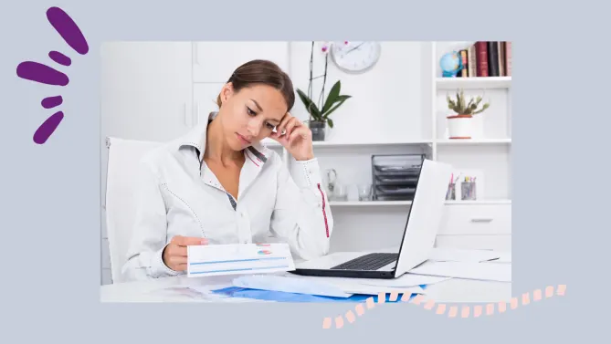 woman stressed after vacation