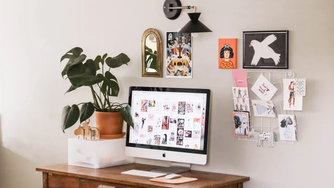 small stylish home office
