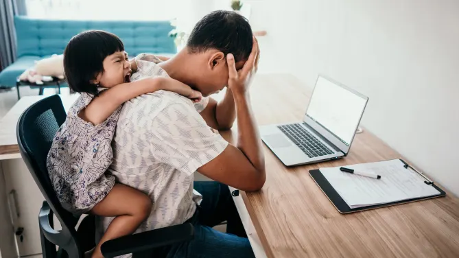 Tired dad