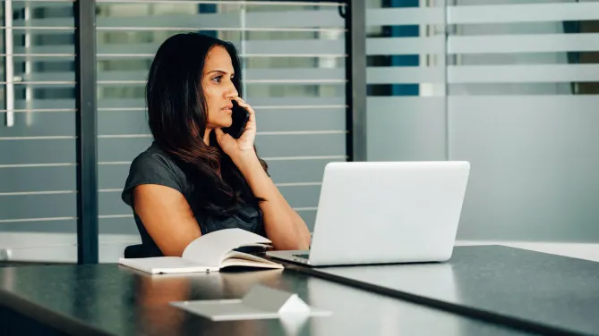 Woman working on business strategy