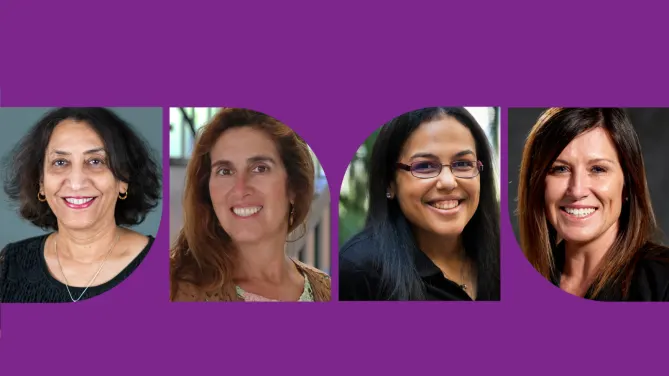 Archana Gharpuray,  Jennifer A. Manner, Mary McKnight,  and Tosha Pauole Zeitlin. Photos courtesy of DISH.