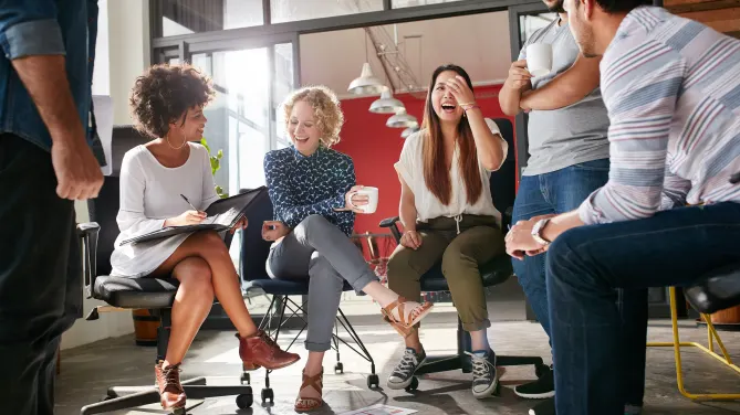 young professionals in a group meeting