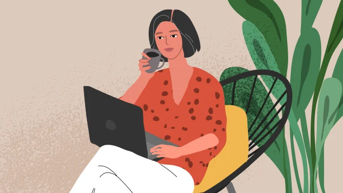 woman at laptop