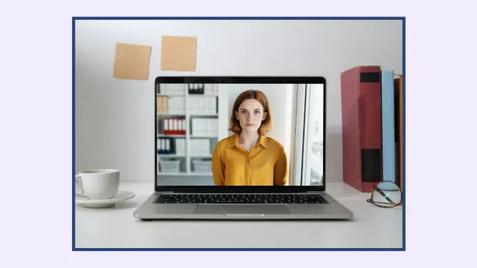 woman on Zoom