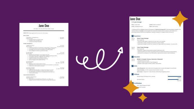 two resumes