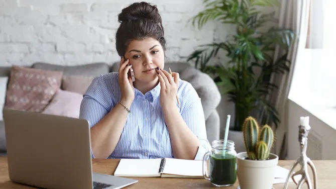 Woman on the phone