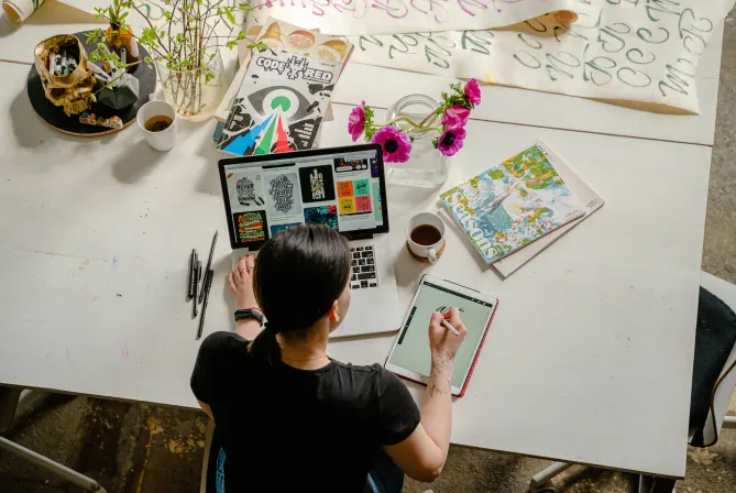 woman at work