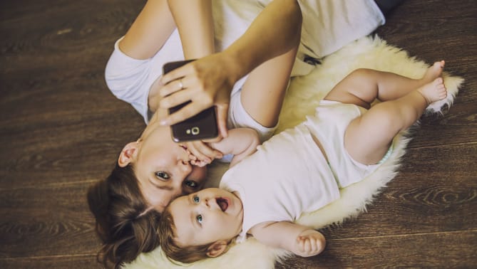 Woman with baby 