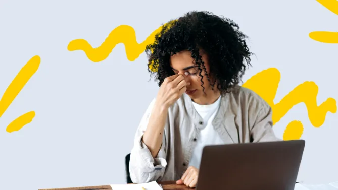 woman frustrated at work