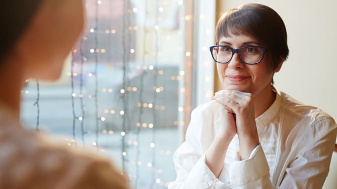 Woman in interview