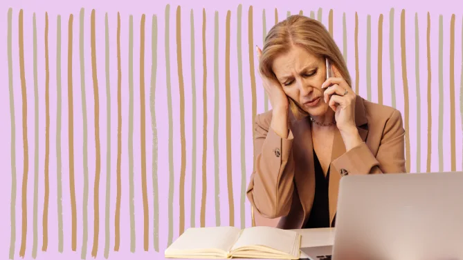 woman frustrated at work
