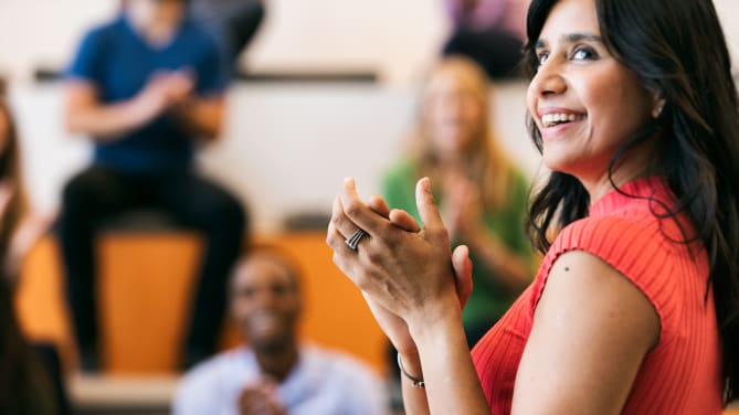 woman leader at presentation