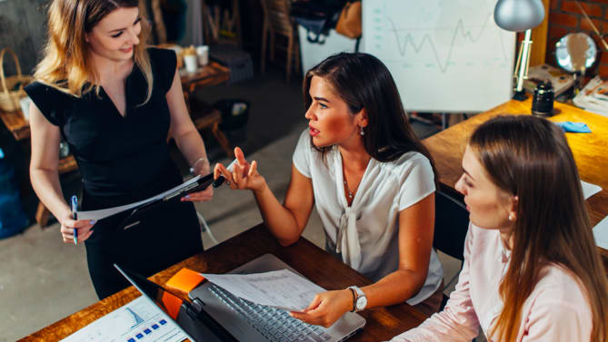 A young team at work