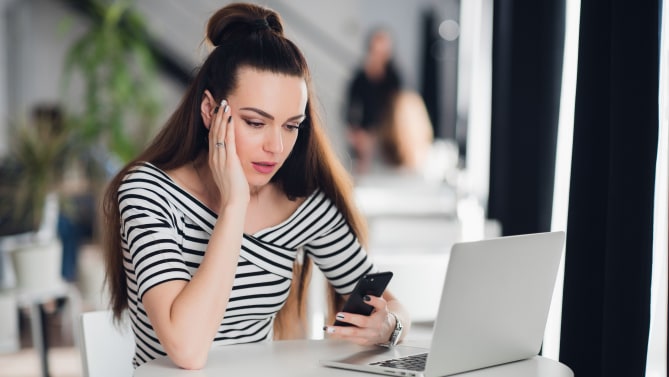 Stressed woman