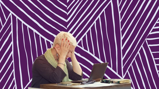 woman frustrated at work